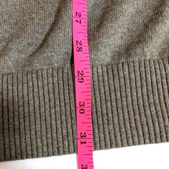 Eddie Bauer Cashmere Cotton Blend Brown Quarter Zip Sweater Men's Size Tall XL - Picture 14 of 16